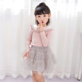 Hot sale new fashion Cute kids clothing sweet pink girls thin sweater children's sweaters kids fall winter clothes